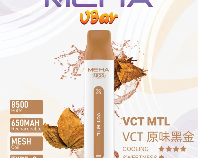 魅嗨8500口拋棄式電子煙-原味黑金